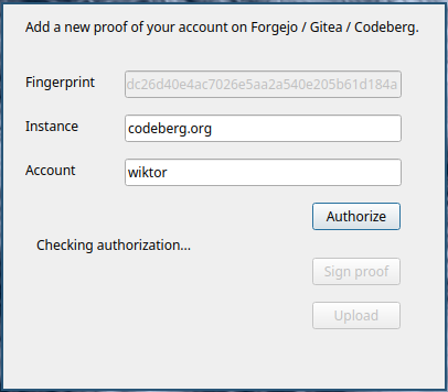 proof checking authorization