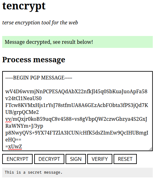 web post decrypt